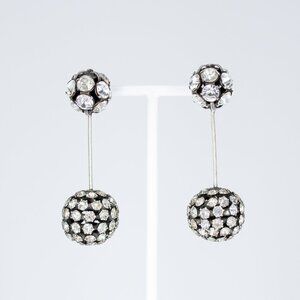 DANNIJO Rhinestone Studded Double Orb Earrings